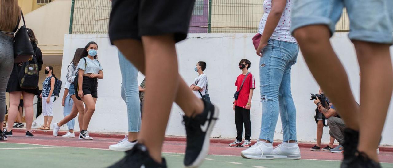 Alumnado de Secundaria en un instituto de Tenerife.