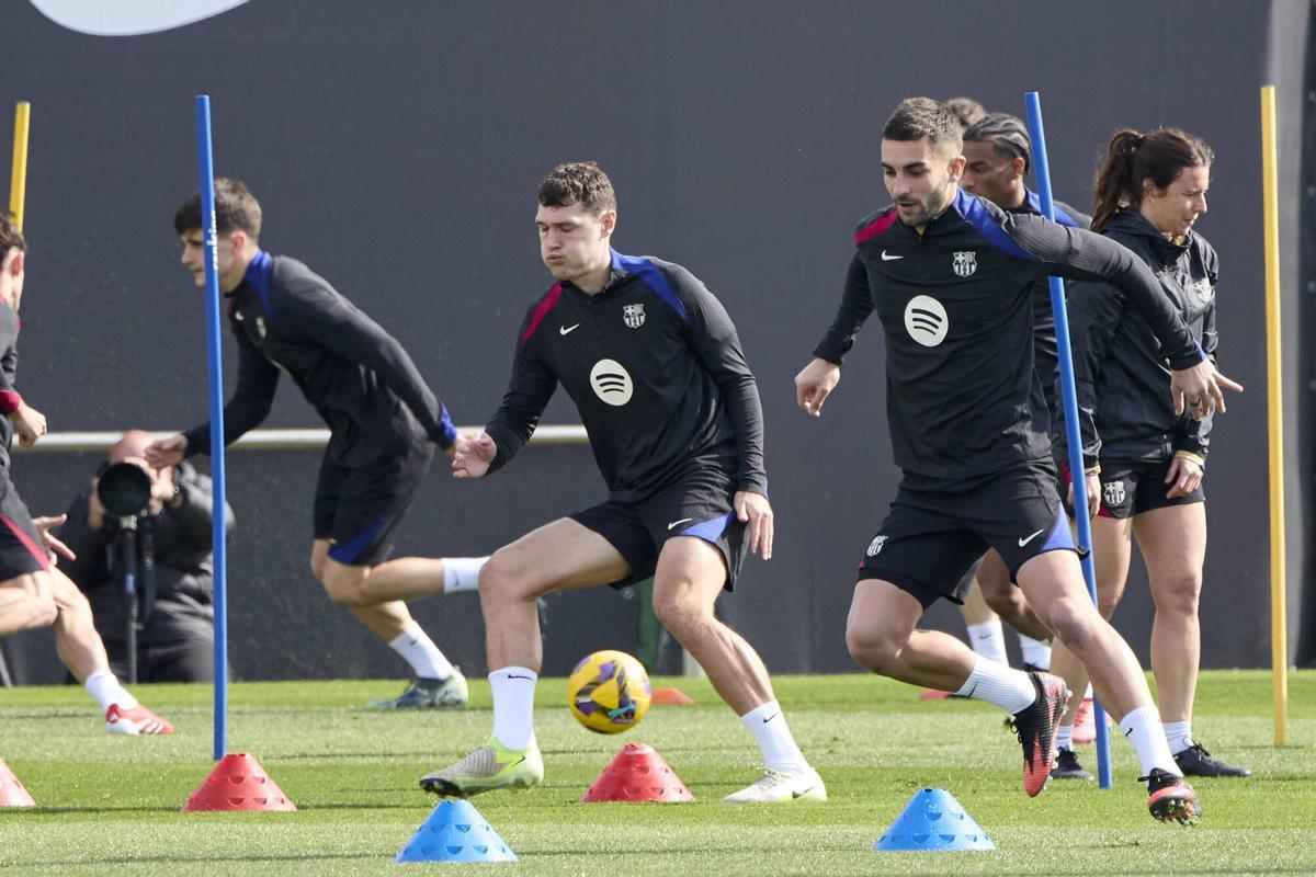 Andreas Christensen, en el entrenamiento, antes de lesionarse.
