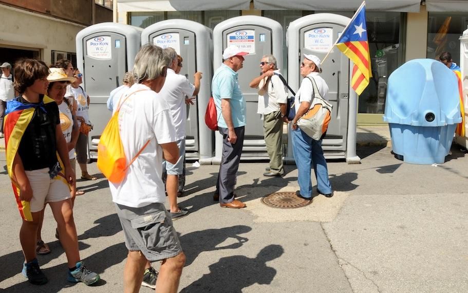 L'arribada dels participants a la Diada de Berga