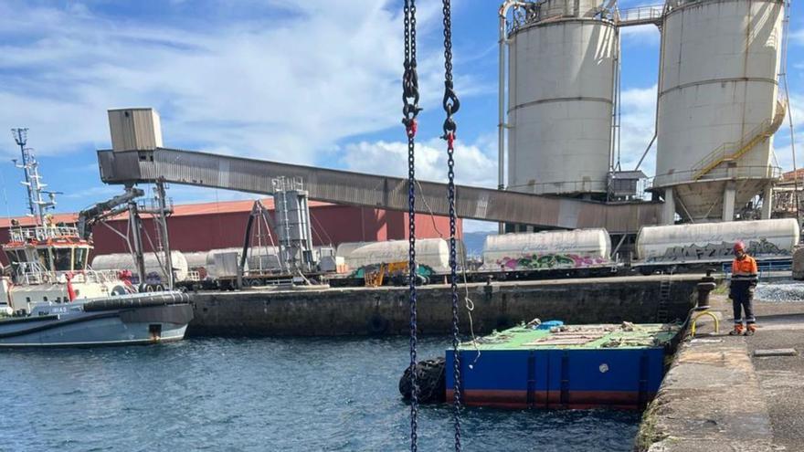 Bloques de hormigón dañados, retirados durante la obra. |