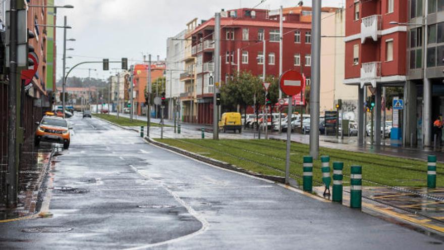 Una calle de La Laguna durante el estado de alarma.