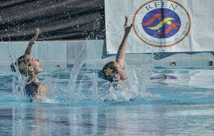 LAS PALMAS DE GRAN CANARIA A 28/05/2017. Natación sincronizada / Final de dúo libre y de dúo mixto de la competición internacional en la piscina  Metropole. FOTO: J.PÉREZ CURBELO