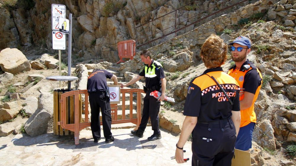 Blanes tanca provisionalment l'accés a Sa Palomera arran de la mort d'un turista