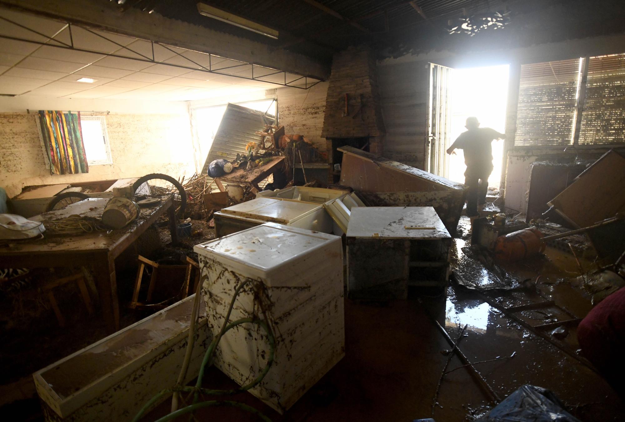 Los estragos del temporal en Javalí Viejo, en imágenes