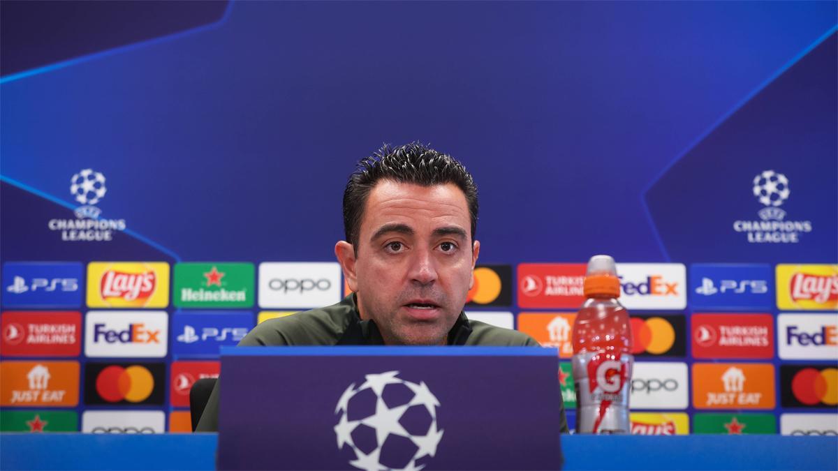 Xavi, en rueda de prensa previa de la Champions League