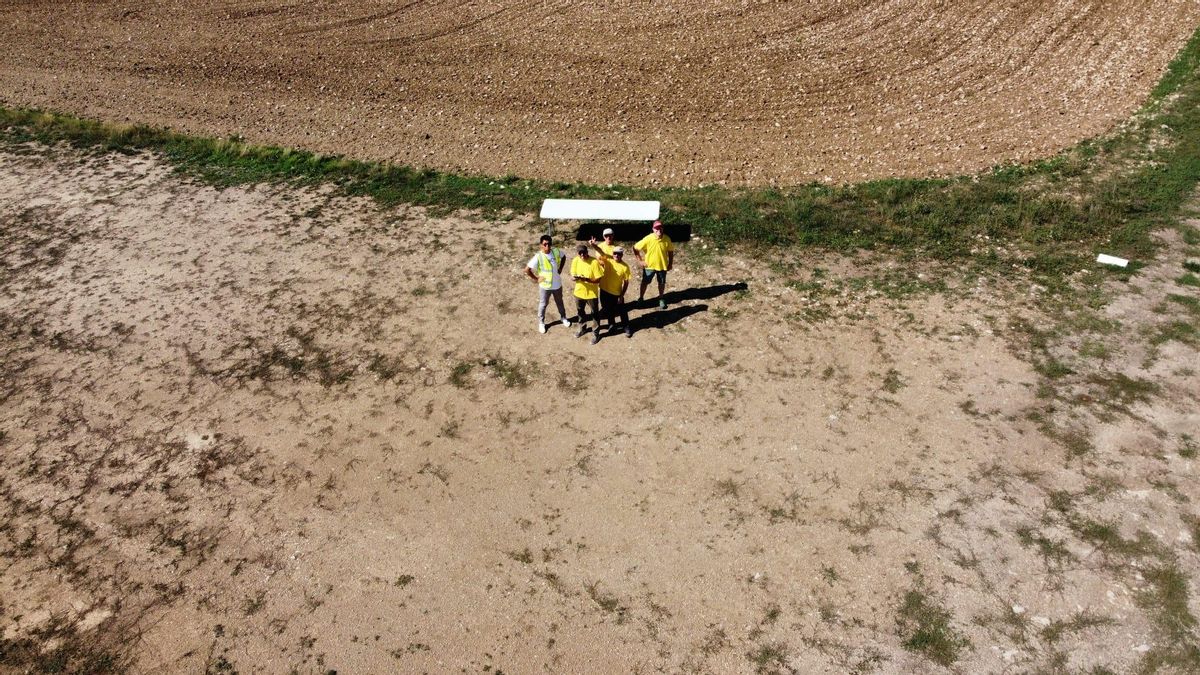 Membres de l'ADF, fotografiats a vista de dron