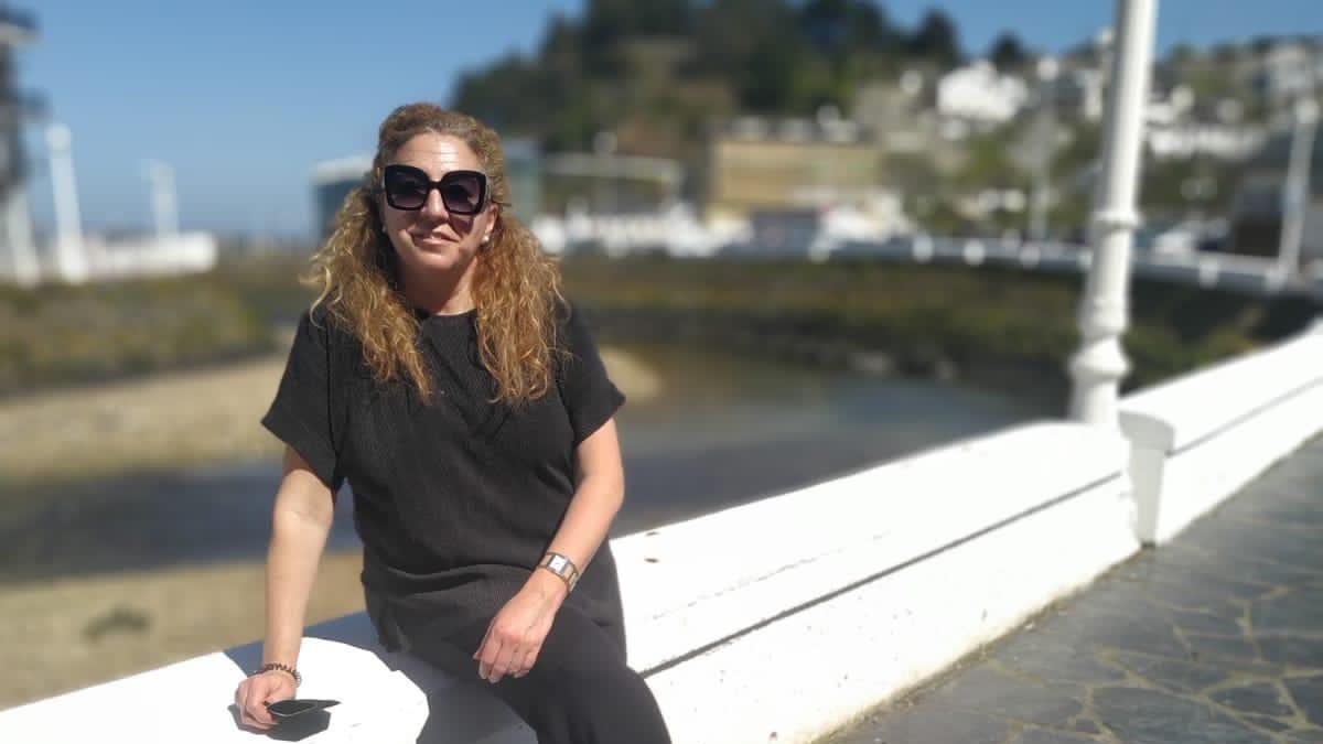Yolanda Montoussé en Luarca.