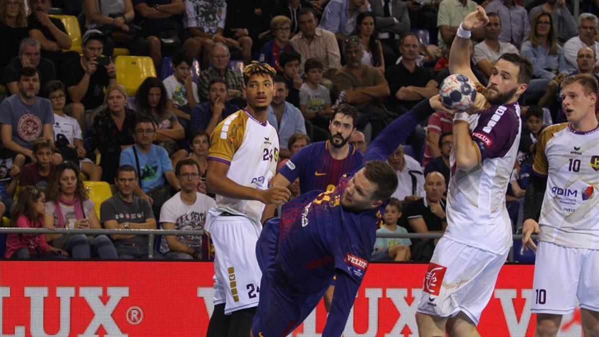 En el Palau el Barça se impuso al Nantes pero los galos dieron guerra