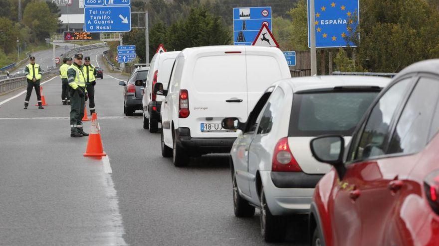 Comienzan los controles en la frontera con Portugal por el cierre de Galicia durante el puente