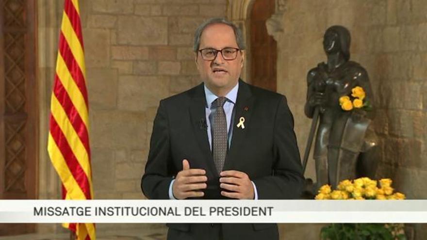 Declaració institucional de Quim Torra amb motiu de Sant Jordi