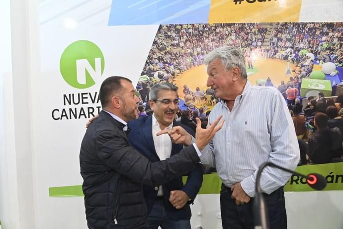 Noche electoral en Nueva Canarias, con euforia por los buenos resultados