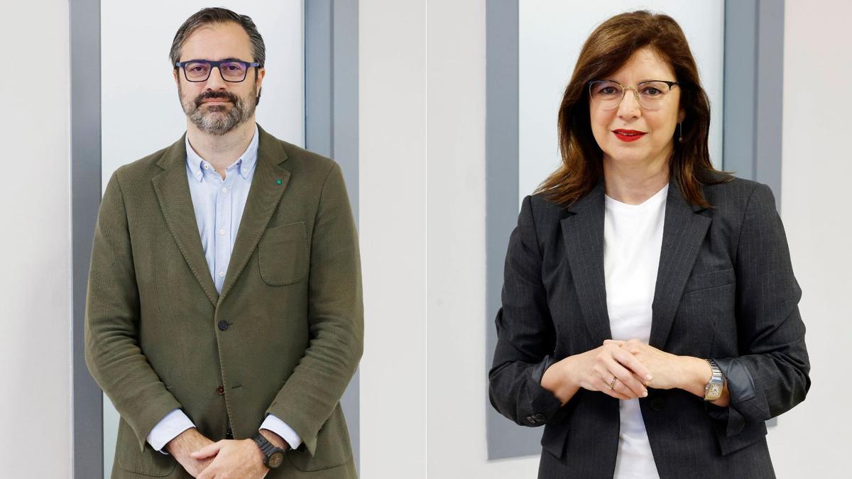 Rubén Rodríguez, director del Área Noroeste de Otis, y María José Caride, concejala de Urbanismo del Concello de Vigo.