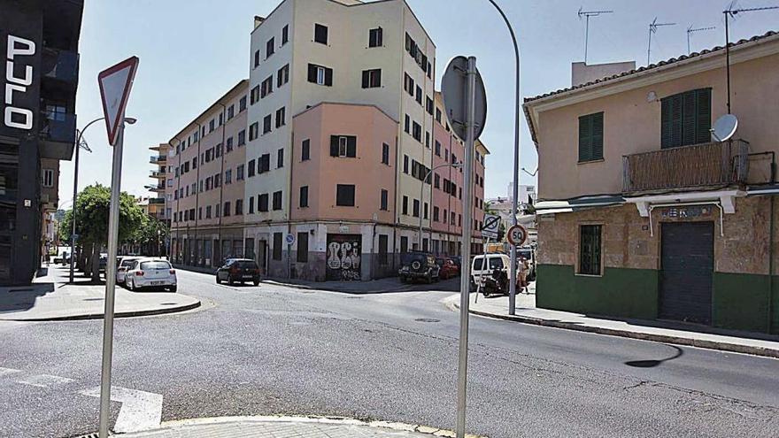 Tramo de la calle Comte de Barcelona, en Palma, donde se produjo el accidente en julio de 2017.