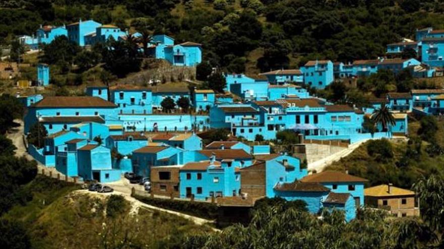 El pueblo de Júzcar donde se ha presentado &quot;Los pitufos&quot;.