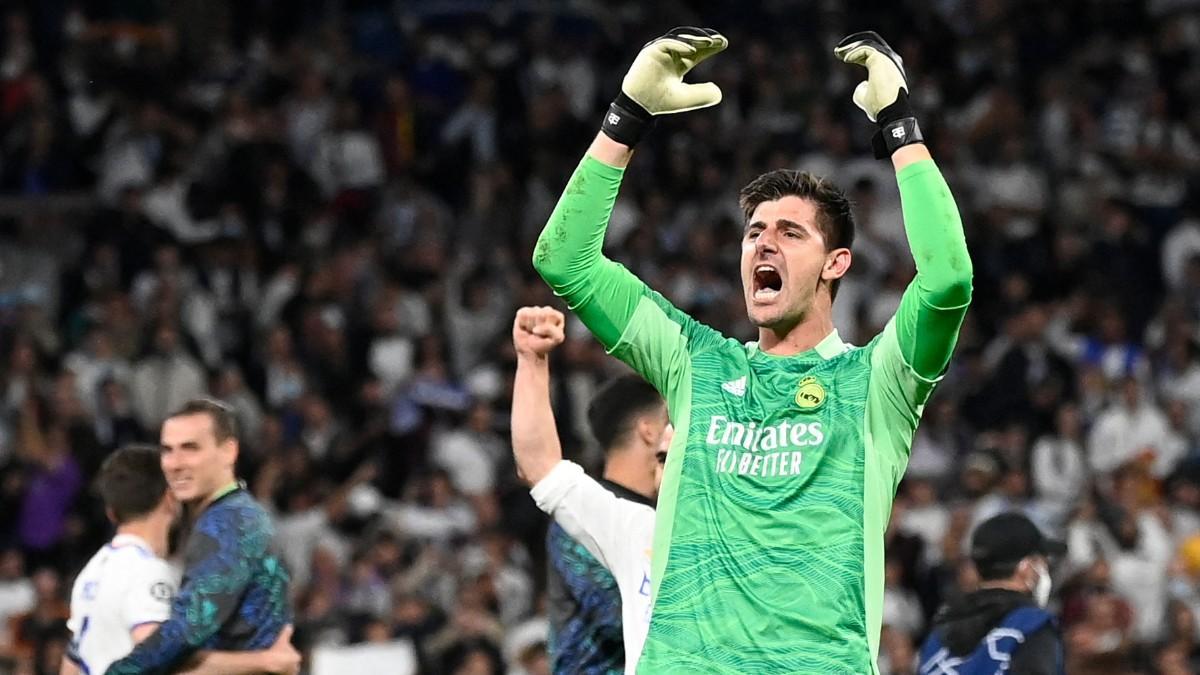 Courtois celebra el pase a la final de la Champions