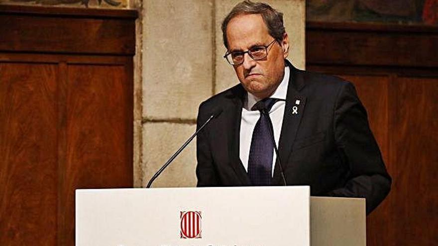 Quim Torra va rebre ahir al matí la trucada de Pedro Sánchez.