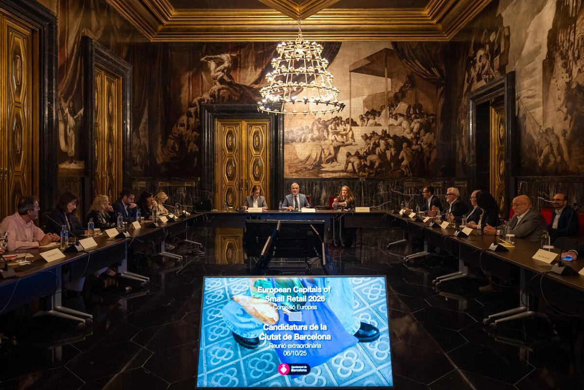 Acto unitario de lanzamiento de la candidatura de Barcelona a la Capitalidad europea del comercio de proximidad