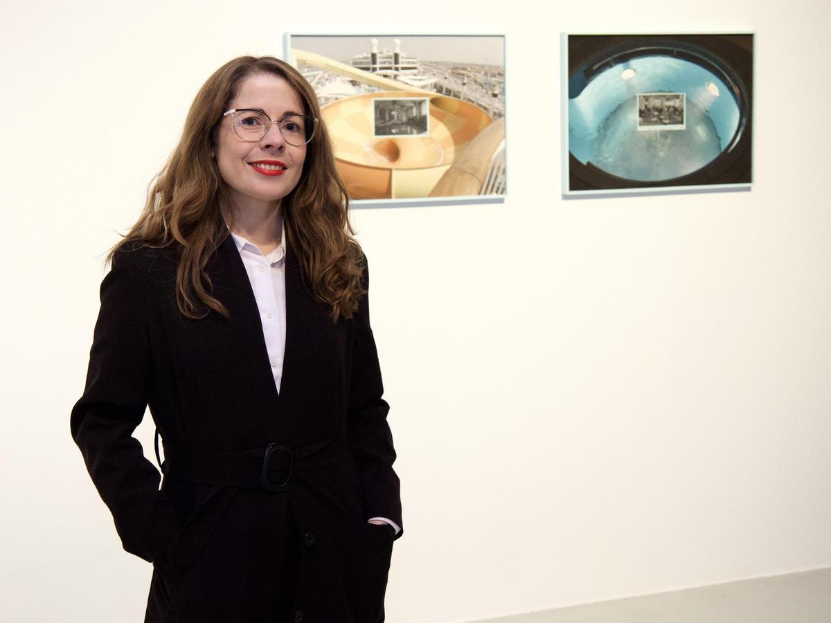 La artista ibicenca Irene de Andrés, en una de sus exposiciones