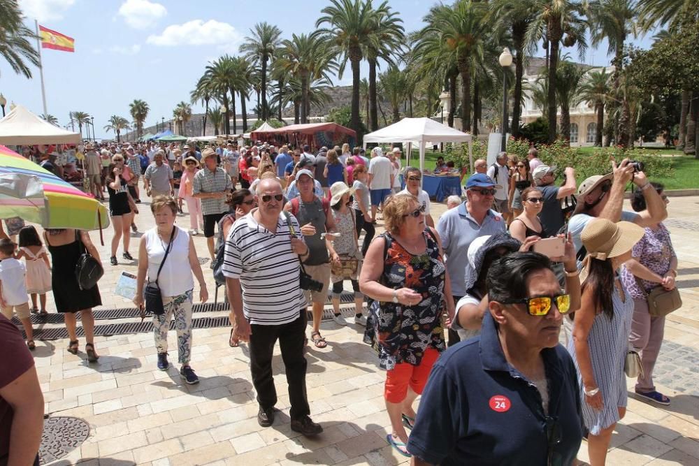 Turistas en Cartagena en el Puente de agosto