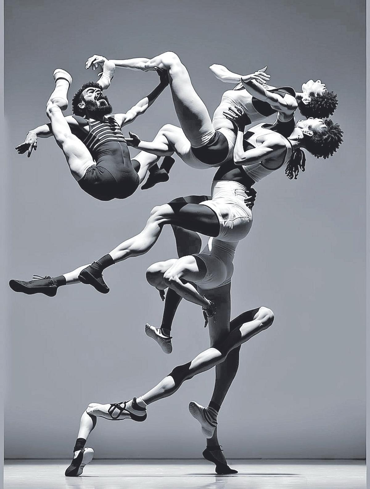 Escultura humana expuesta en la galería digital