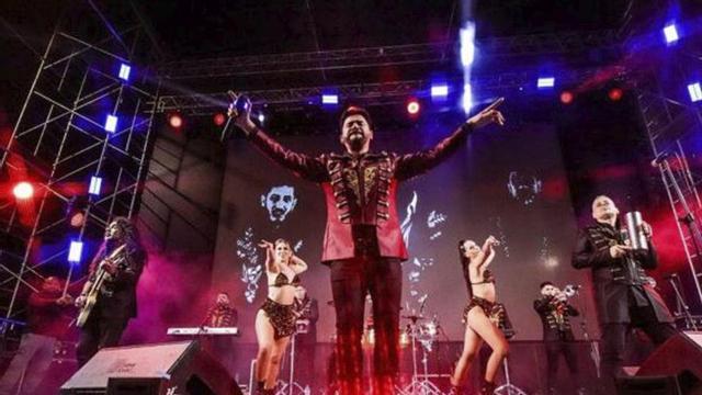 El grupo «Ráfaga», durante una pasada actuación.