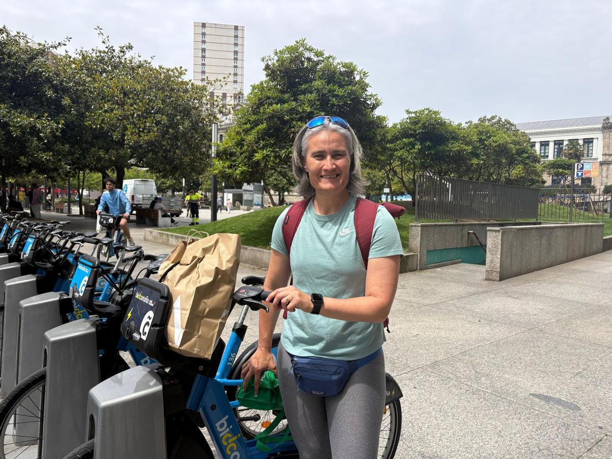 Cecilia, ciclista ocasional de A coruña