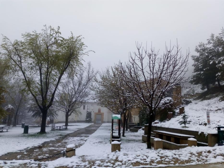 Marzo termina con nieve en Aras de los Olmos