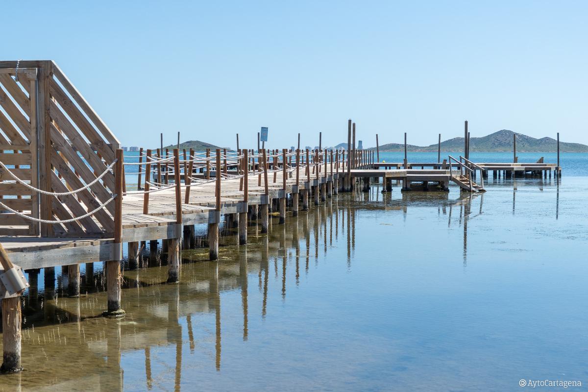 Balneario de Los Urrutias, en el Mar Menor.