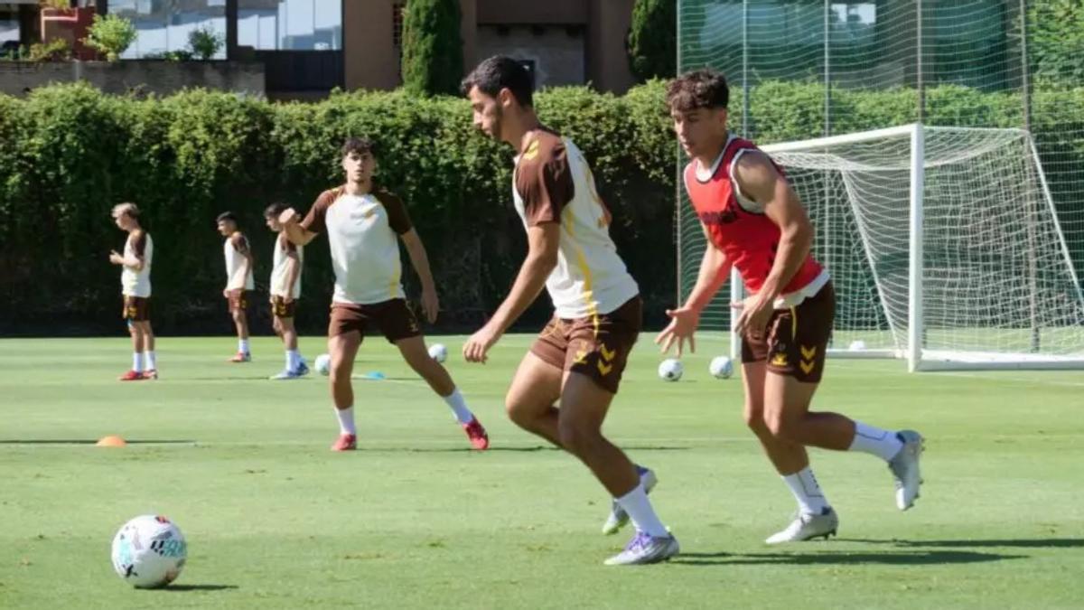 La UD Las Palmas entrenando en su stage de Marbella el año pasado