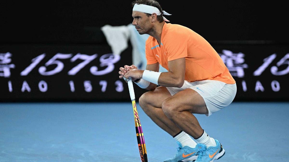 Nadal, durante el partido ante McDonald