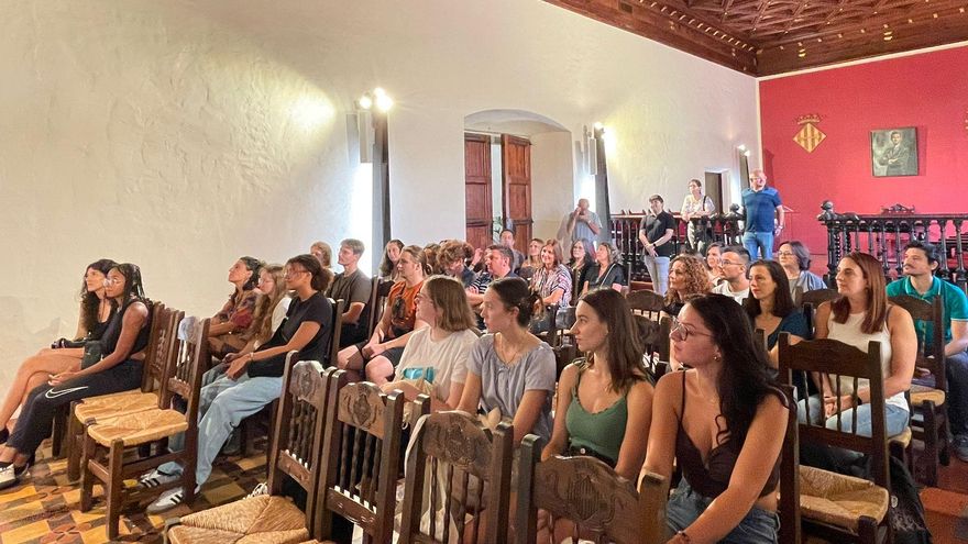 Acto de bienvenida de los voluntarios europeos.