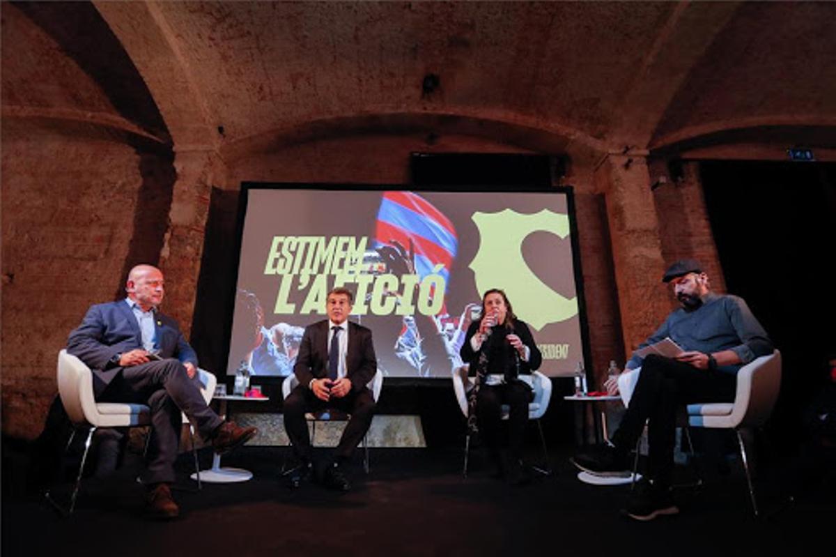 Laporta, durante el acto de hoy