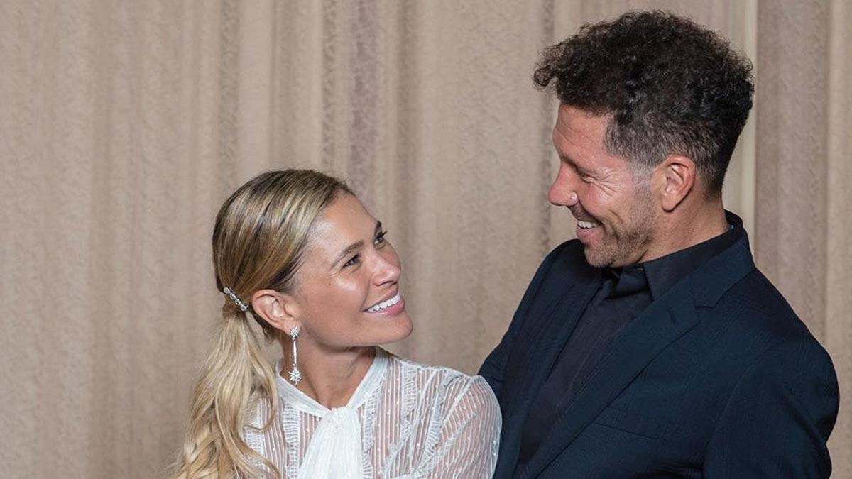 Diego Simeone y Carla Pereyra.