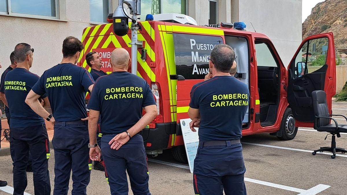 Bomberos de Cartagena, en una formación.