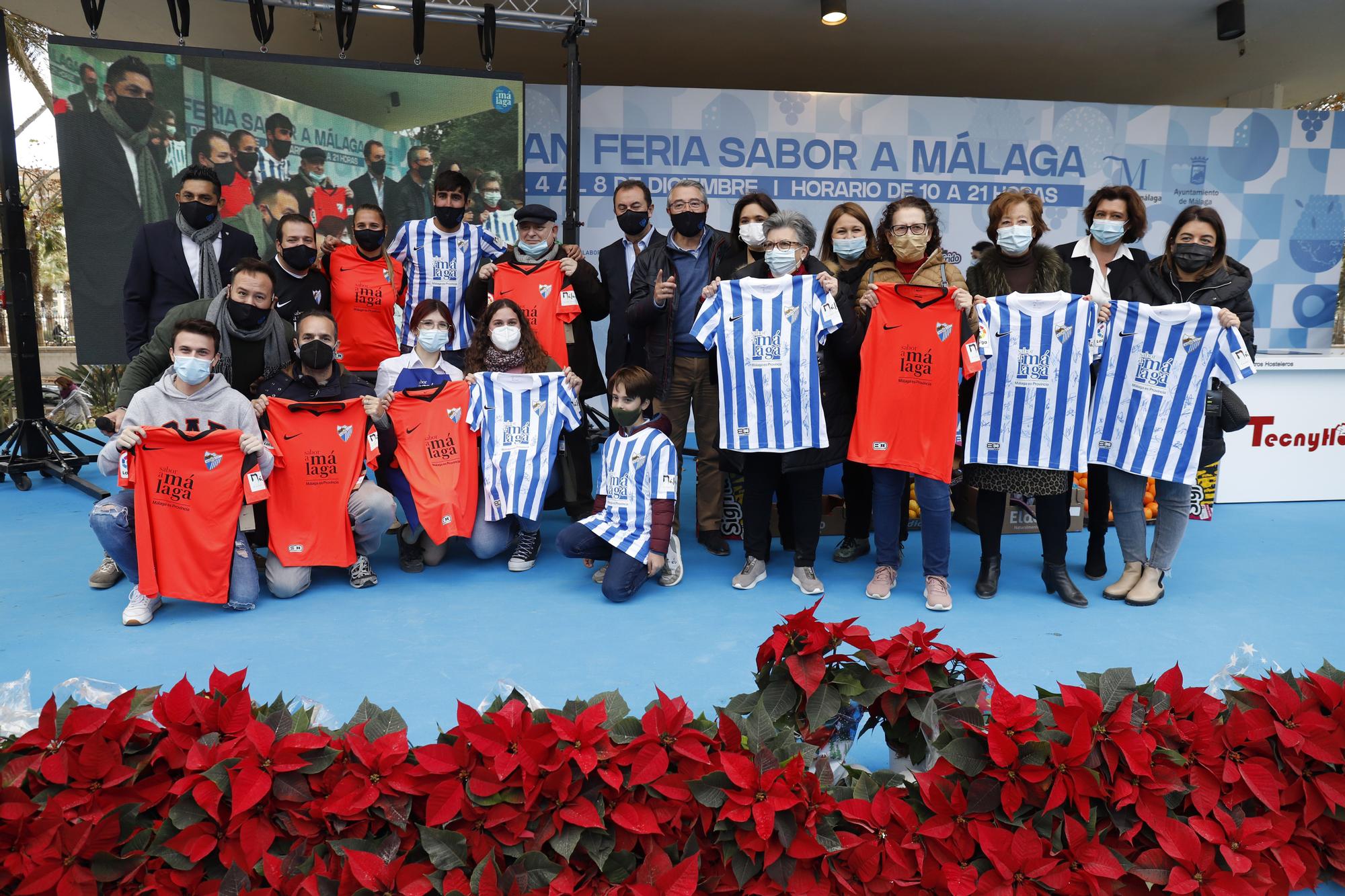 Visita del Málaga CF a la Feria Sabor a Málaga