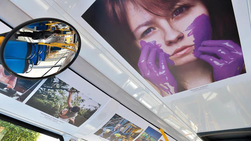 Exposición &#039;Miradas violetas&#039;, en las guaguas de Las Palmas de Gran Canaria