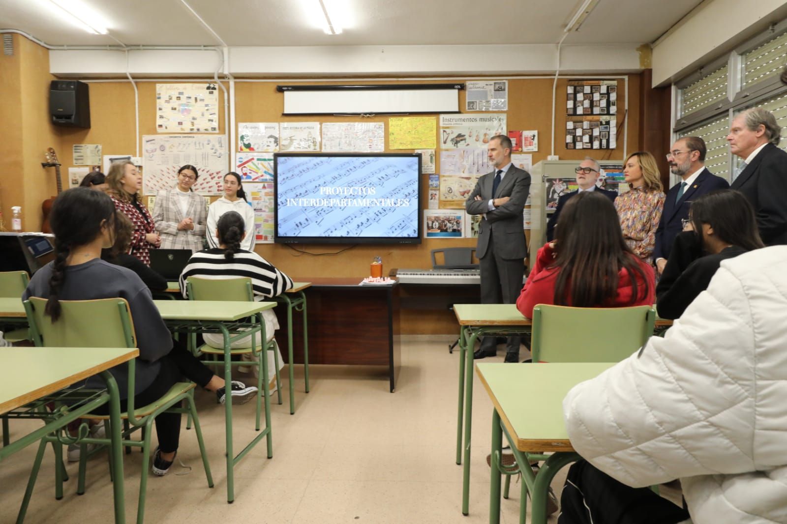 El Rey Felipe VI visita el IES Ramón y Cajal de Zaragoza