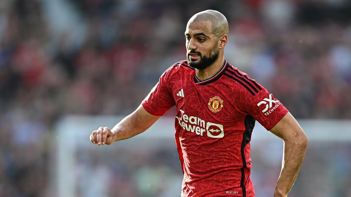 Amrabat, en un partido con el United