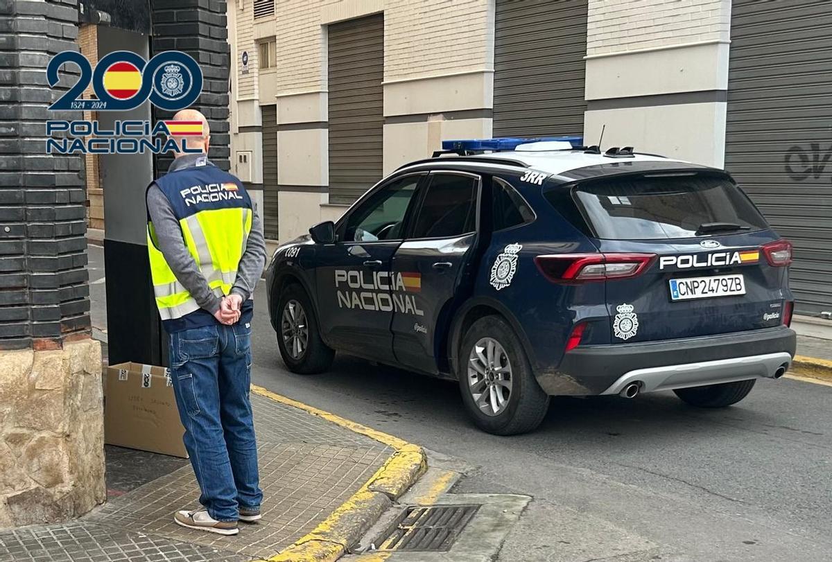 Un momento de la operación policial.