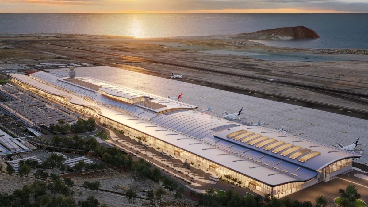 Así quedará la nueva terminal de pasajeros del aeropuerto Tenerife Sur.
