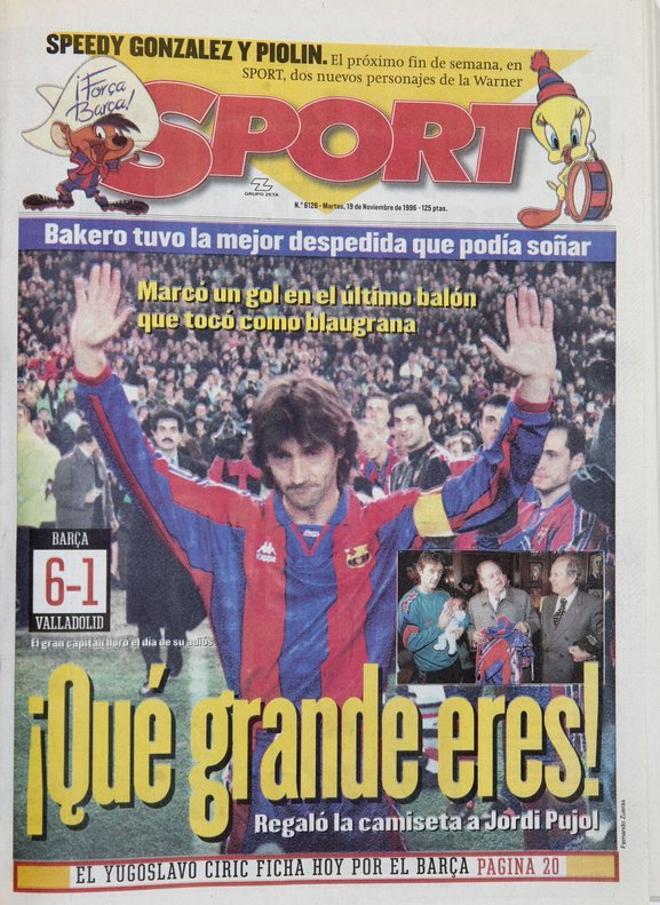 1996 - Bakero se despedía del Barcelona marcando en su último partido