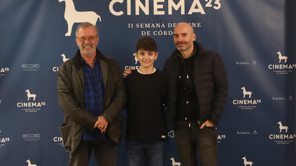 Antonio Pérez, Moisés Ruiz y Francisco Javier Fernández, este lunes, en la Filmoteca de Andalucía.