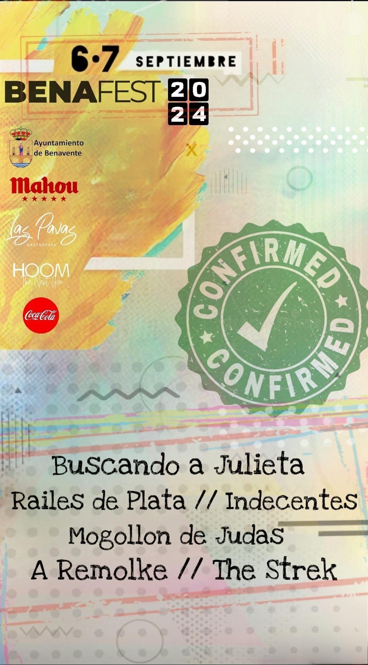 Benafest 2024, artistas confirmados.