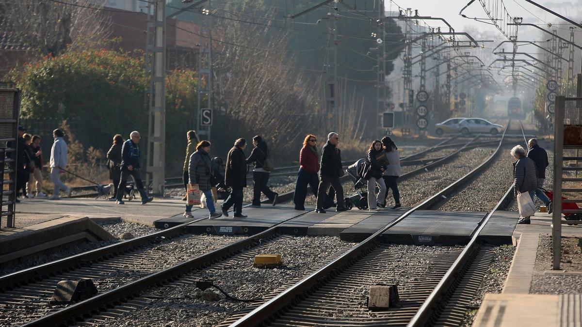 Acto de presentación del inicio de las obras para el soterramiento de las vías del tren de la R2 de Rodalies en Montcada i Reixac