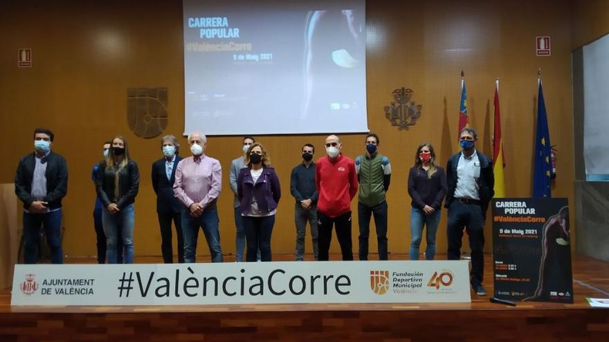 Presentación de la primera carrera popular de la pandemia de coronavirus en València