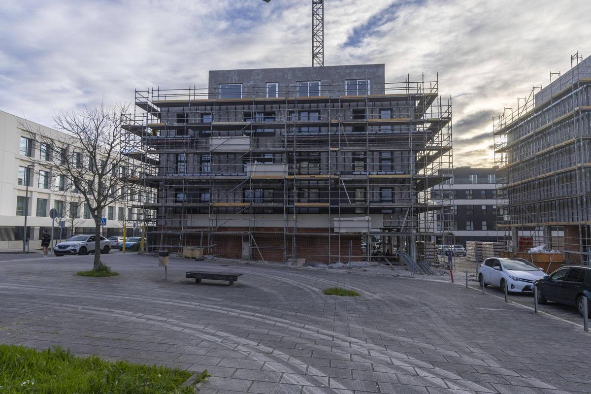 Construcción de vivienda en O Castiñeiriño, en Santiago