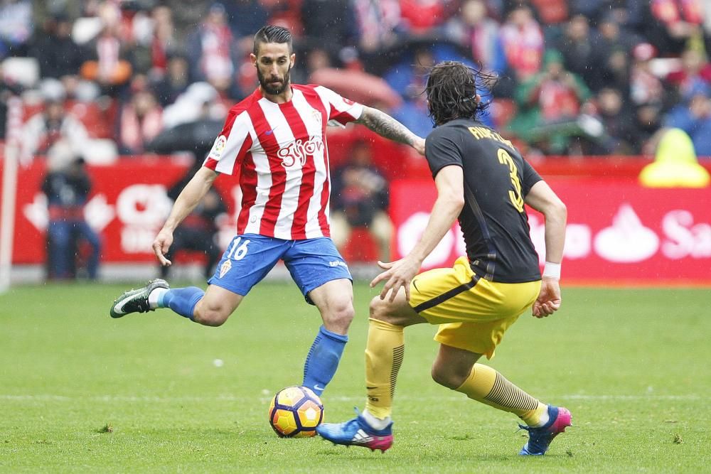 El partido entre el Sporting y el Atlético de Madrid, en imágenes