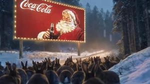 Imagen del polémico anuncio navideño de Coca-Cola generado con inteligencia artificial.