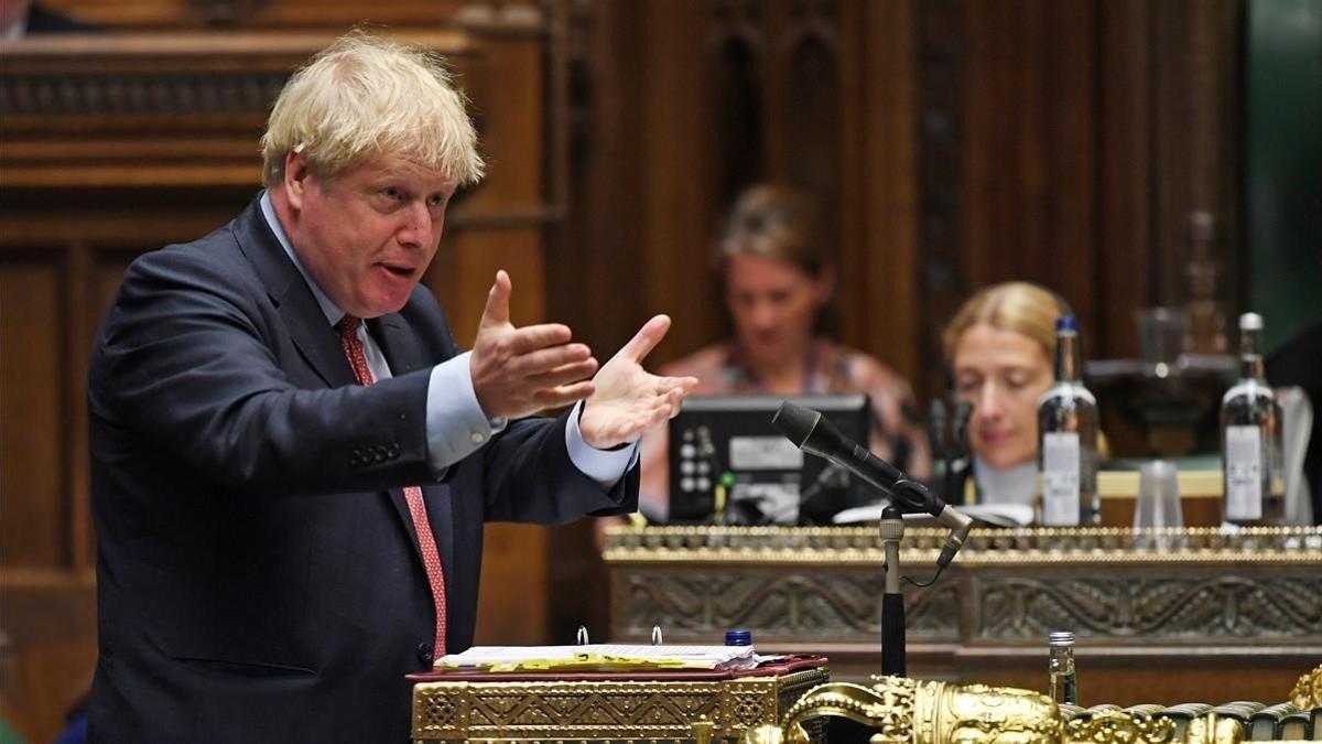 Boris Johnson, en el Parlamento británico.