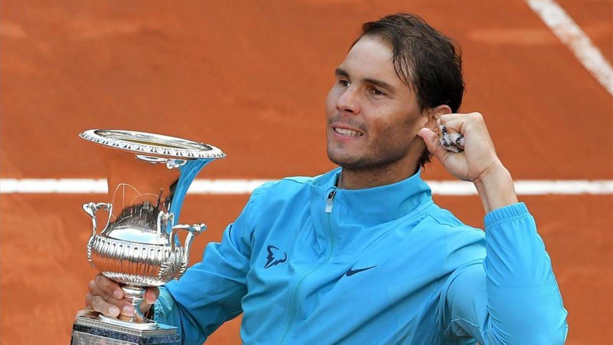 Nadal celebra el título de Roma